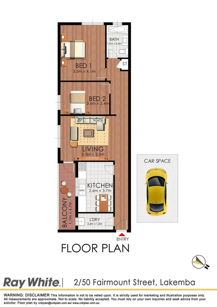 Floorplan of Homely unit listing, 2/50 Fairmount Street, Lakemba NSW 2195