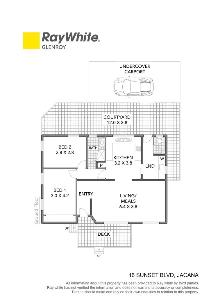 Floorplan of Homely unit listing, 16 Sunset Boulevard, Jacana VIC 3047