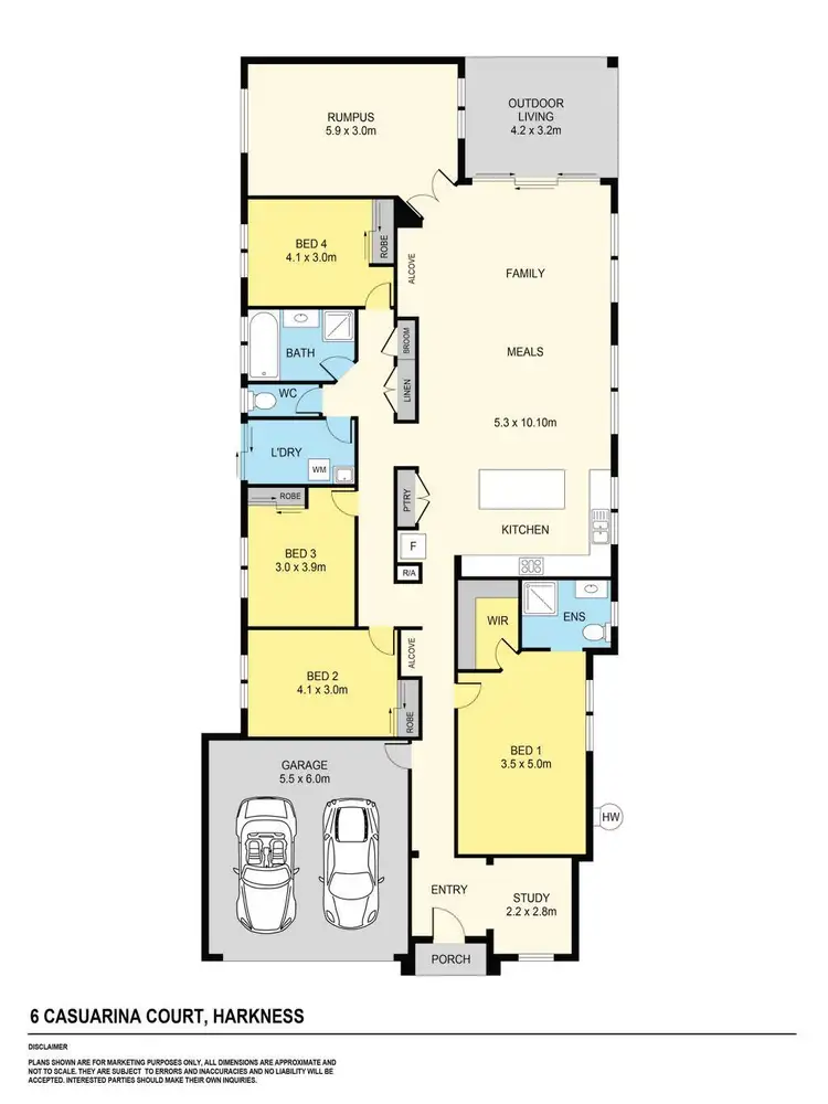 Floorplan of Homely house listing, 6 Casuarina Court, Harkness VIC 3337