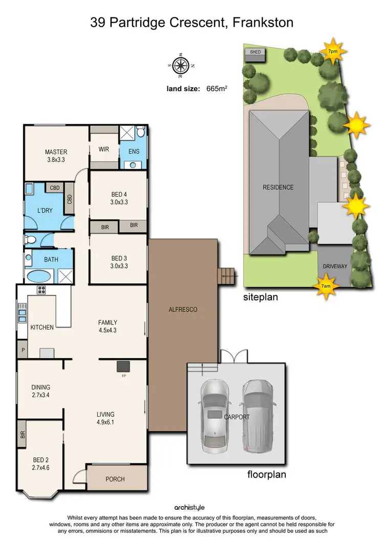 Floorplan of Homely house listing, 39 Partridge Crescent, Frankston VIC 3199