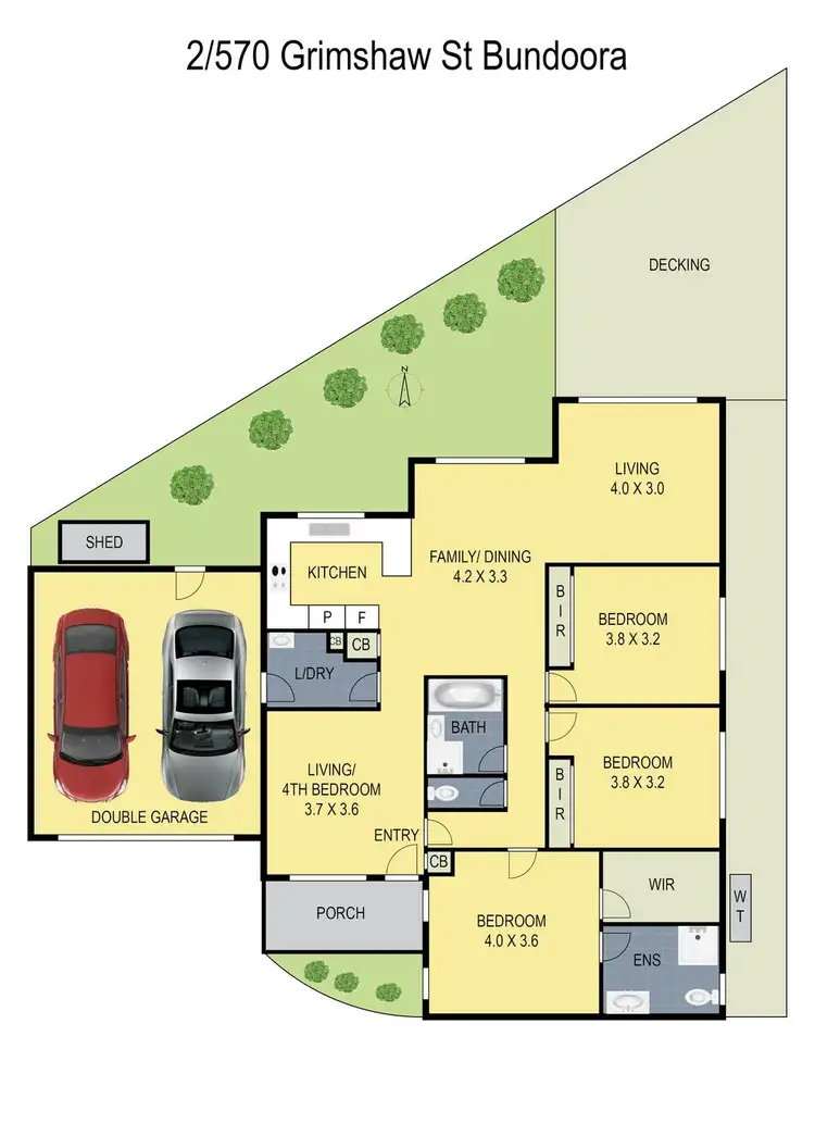 Floorplan of Homely unit listing, 2/570 Grimshaw Street, Bundoora VIC 3083