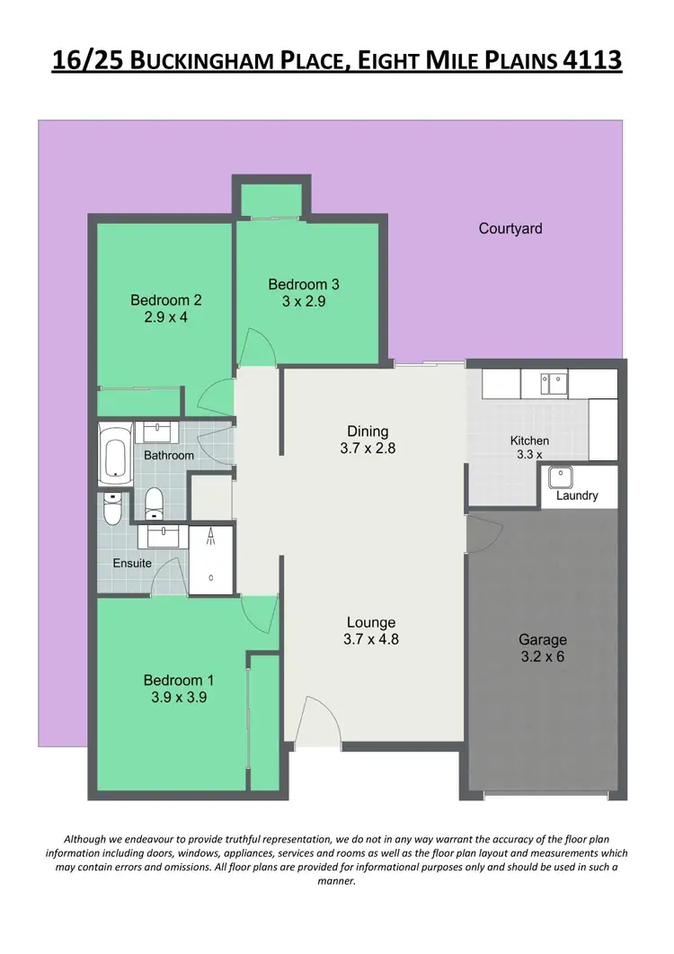 Floorplan of Homely townhouse listing, 16/25 Buckingham Place, Eight Mile Plains QLD 4113