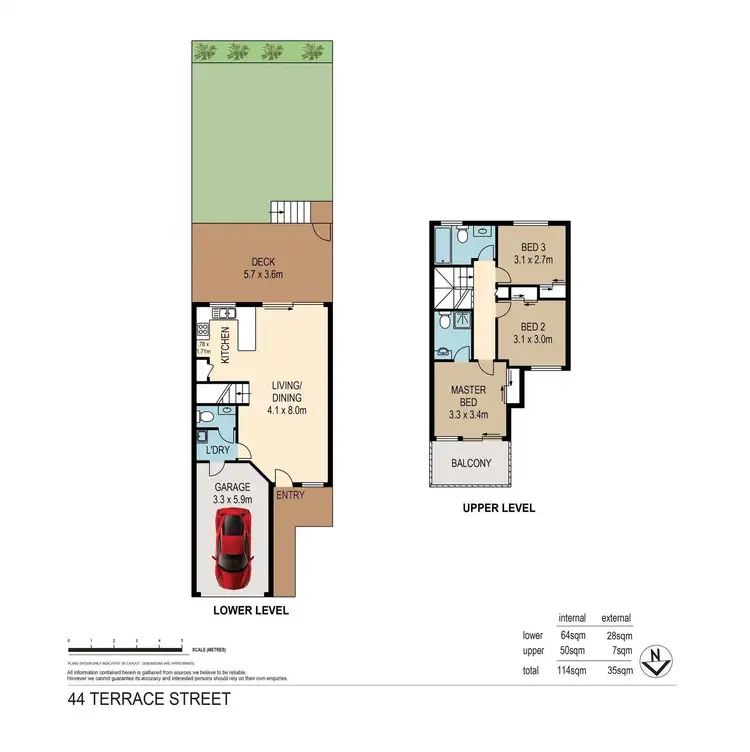 Floorplan of Homely townhouse listing, 44 Terrace Street, Toowong QLD 4066