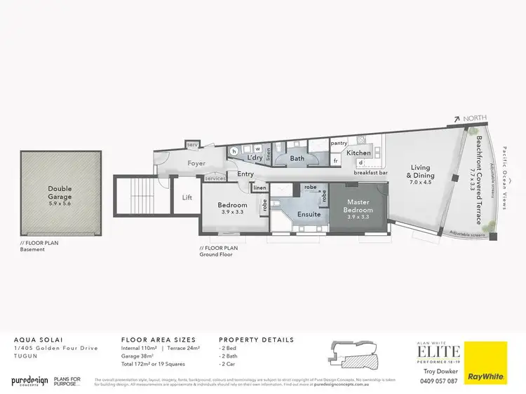 Floorplan of Homely apartment listing, 1/405 Golden Four Drive, Tugun QLD 4224