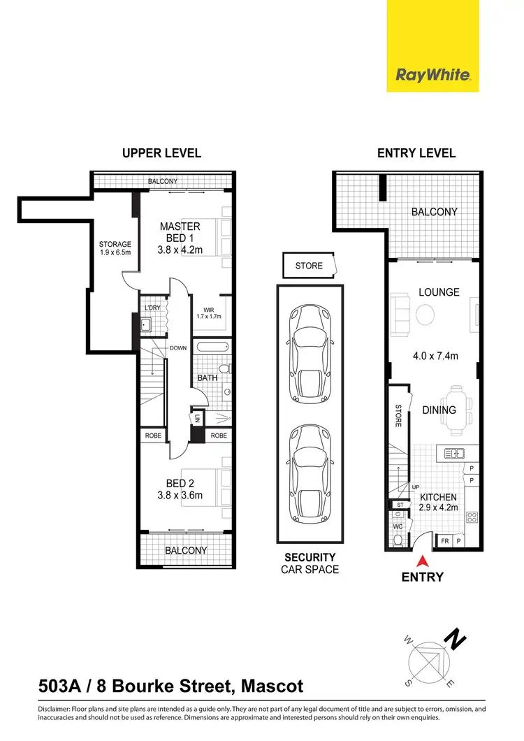 Floorplan of Homely apartment listing, 503A/8 Bourke Street, Mascot NSW 2020