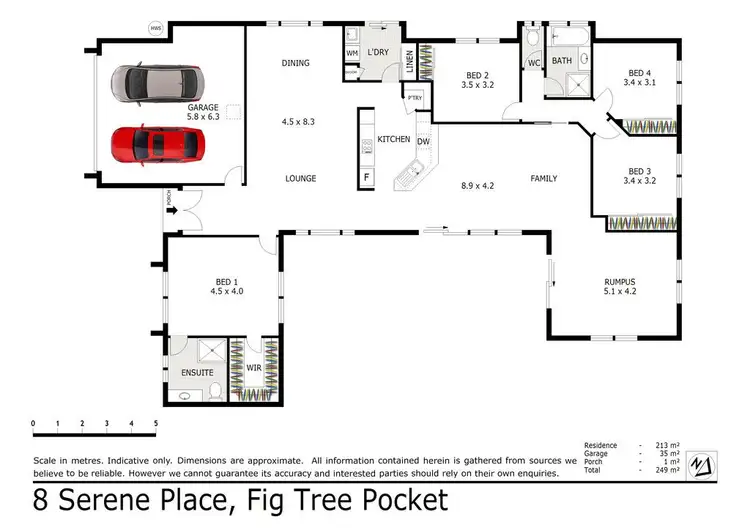 Floorplan of Homely house listing, 8 Serene Place, Fig Tree Pocket QLD 4069