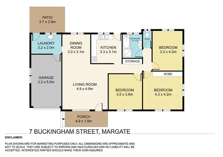 Floorplan of Homely house listing, 7 Buckingham Street, Margate QLD 4019