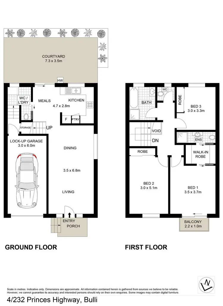 Floorplan of Homely townhouse listing, 4/232-234 Princes Highway, Bulli NSW 2516