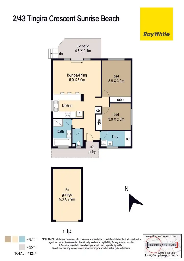 Floorplan of Homely unit listing, 2/43 Tingira Crescent, Sunrise Beach QLD 4567