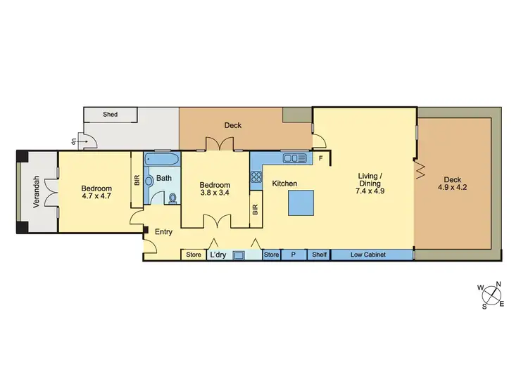 Floorplan of Homely unit listing, 1/5 Goldsmith Street, Elwood VIC 3184