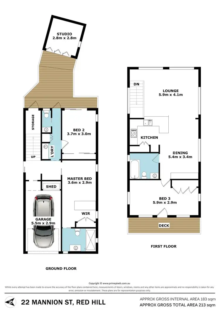 Floorplan of Homely house listing, 22 Mannion Street, Red Hill QLD 4059