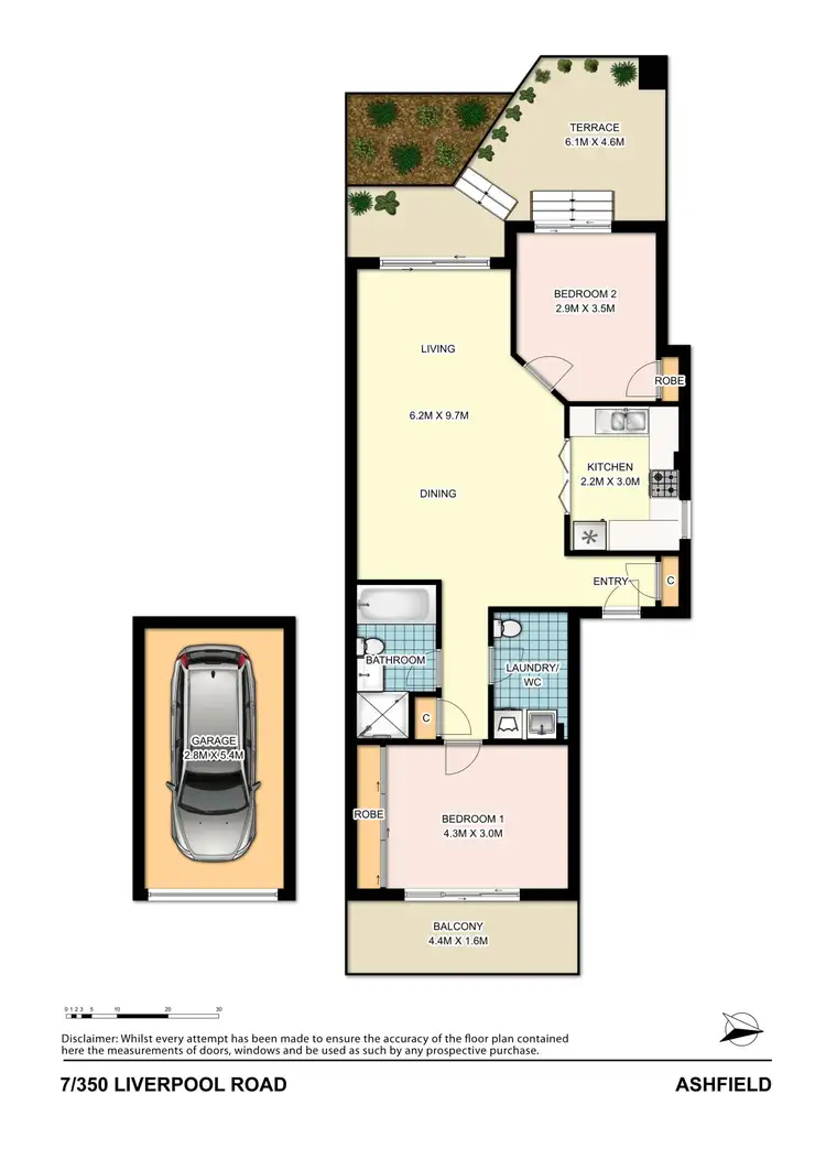 Floorplan of Homely apartment listing, 7/350-352 Liverpool Road, Ashfield NSW 2131