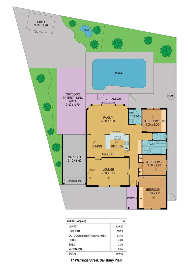 Floorplan of Homely house listing, 17 Warringa Street, Salisbury Plain SA 5109