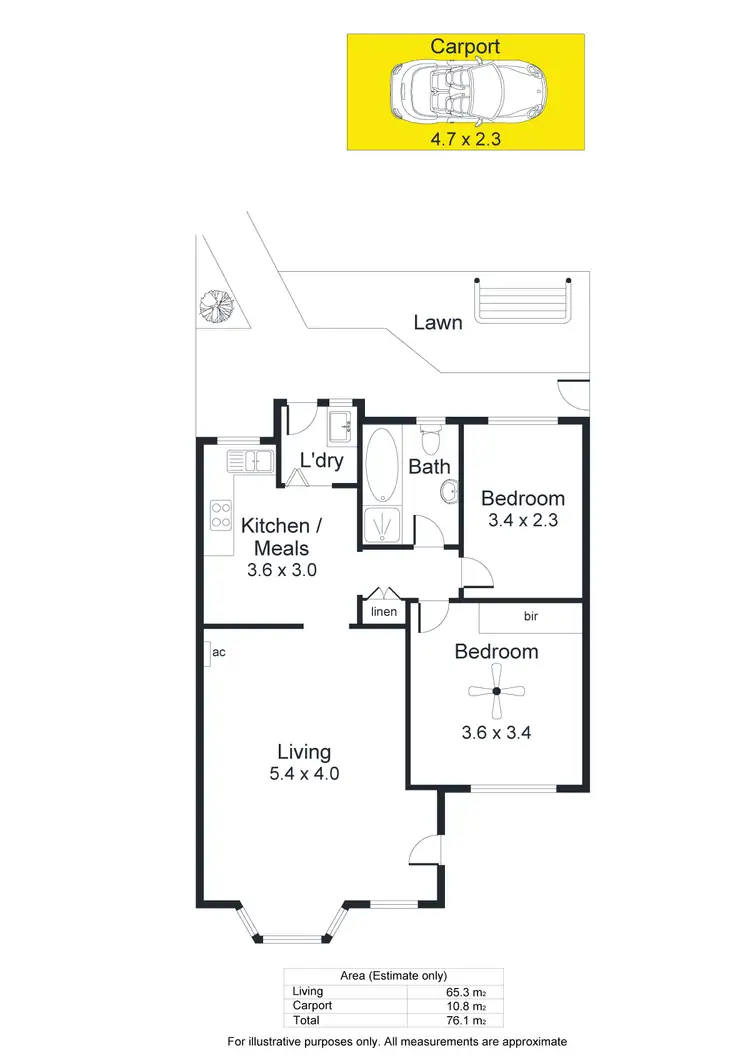 Floorplan of Homely unit listing, 4/33 Lorraine Avenue, Clarence Park SA 5034