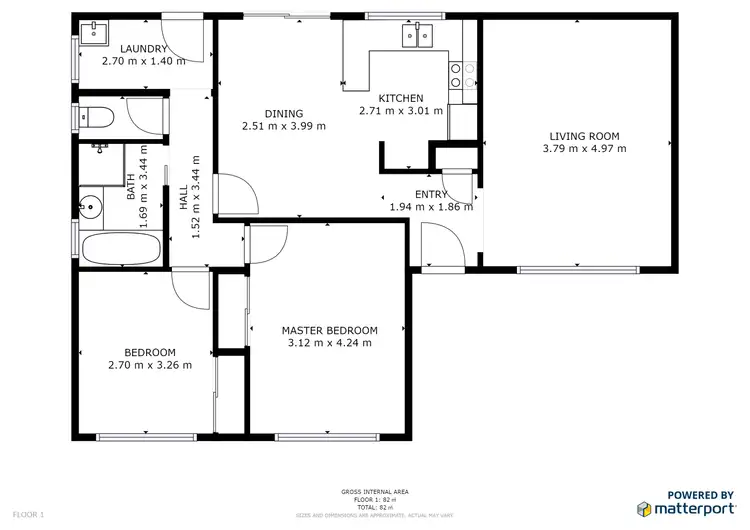 Floorplan of Homely unit listing, 1/32 Nowie Street, Swan Hill VIC 3585