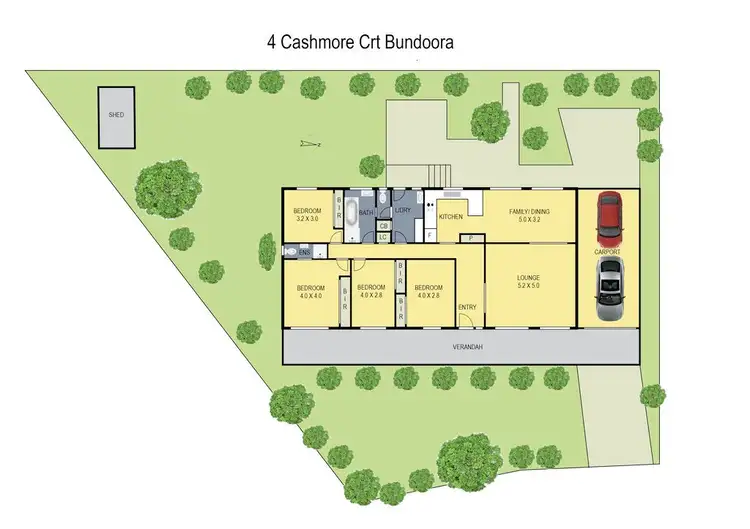 Floorplan of Homely house listing, 4 Cashmore Court, Bundoora VIC 3083
