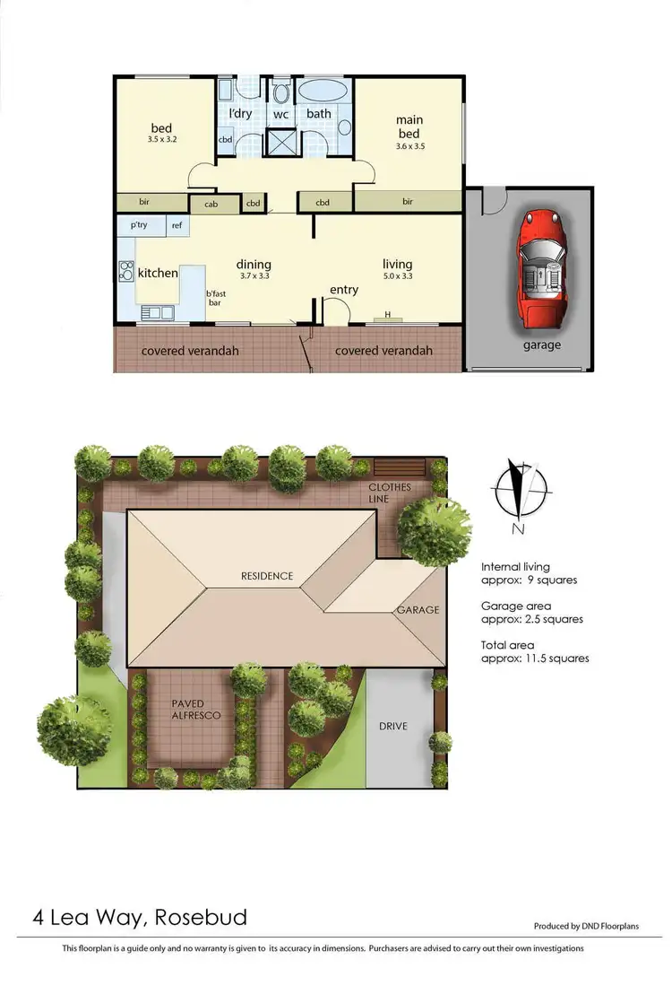Floorplan of Homely unit listing, 4 Lea Way, Rosebud VIC 3939