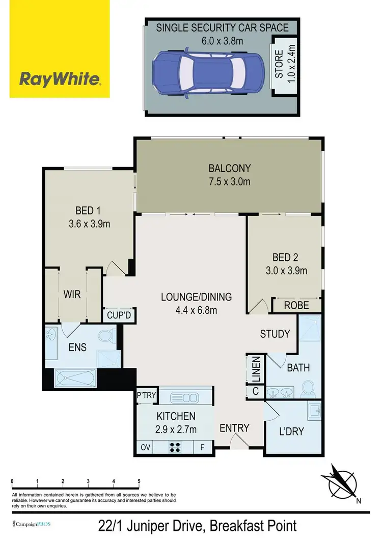 Floorplan of Homely apartment listing, 22/1 Juniper Drive, Breakfast Point NSW 2137