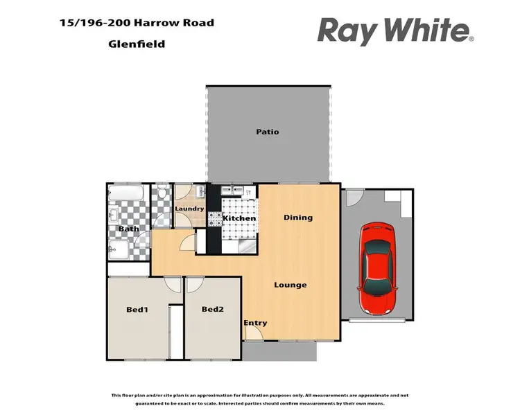 Floorplan of Homely villa listing, 15/196-200 Harrow Road, Glenfield NSW 2167