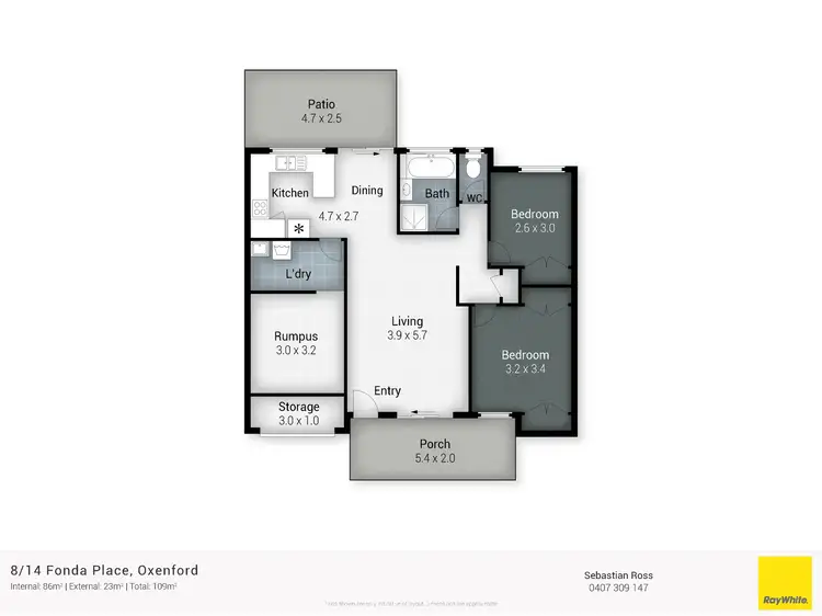 Floorplan of Homely unit listing, 8/14 Fonda Place, Oxenford QLD 4210