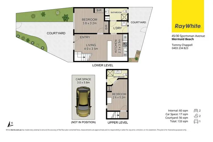 Floorplan of Homely townhouse listing, 45/30 Sportsman Avenue, Mermaid Beach QLD 4218