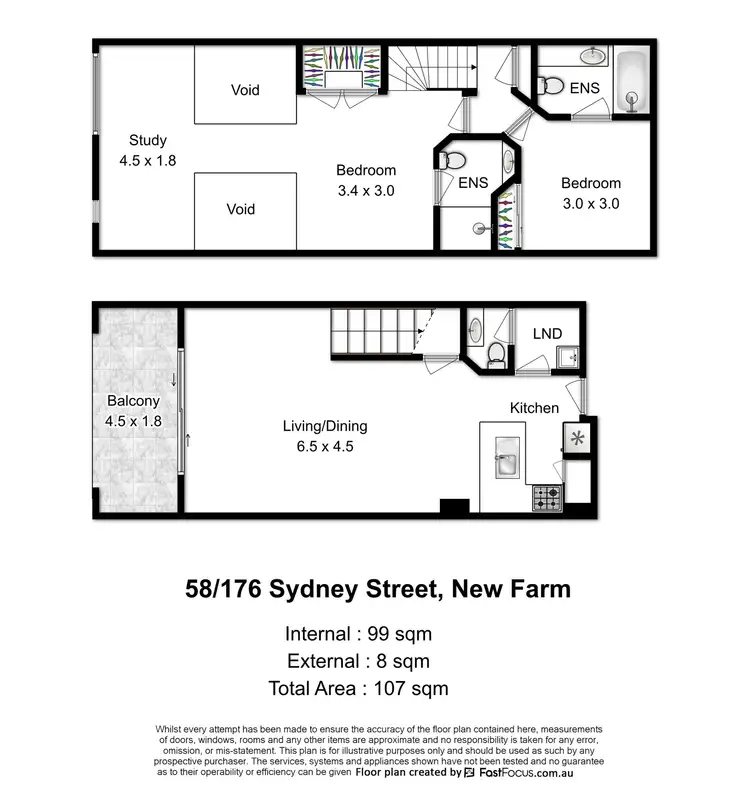 Floorplan of Homely apartment listing, 58/176 Sydney Street, New Farm QLD 4005
