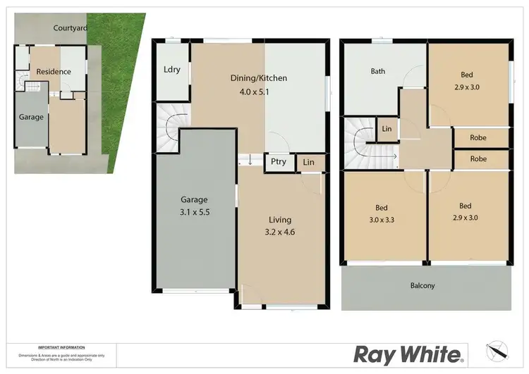 Floorplan of Homely townhouse listing, 5/8 Cowper Avenue, Charlestown NSW 2290