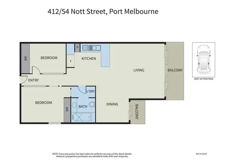 Floorplan of Homely apartment listing, 412/54 Nott Street, Port Melbourne VIC 3207
