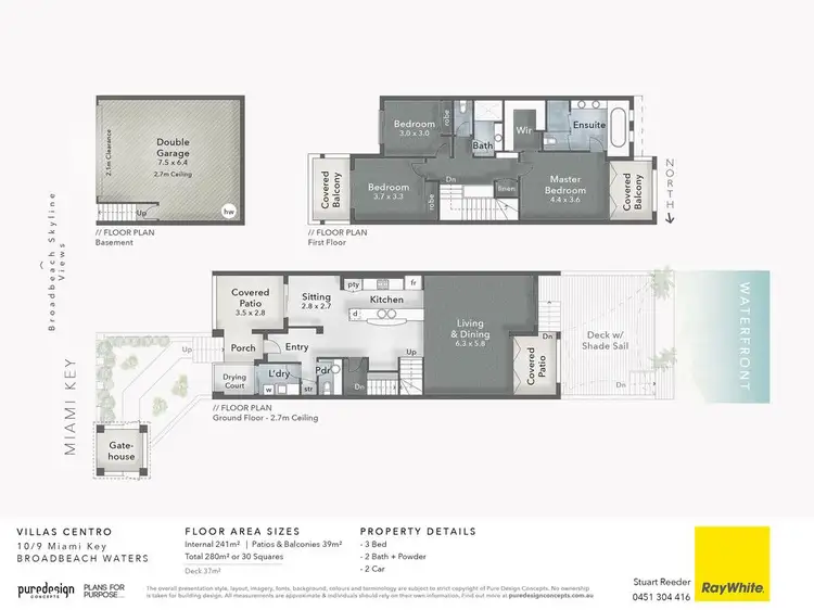 Floorplan of Homely townhouse listing, 10/9 Miami Key, Broadbeach Waters QLD 4218