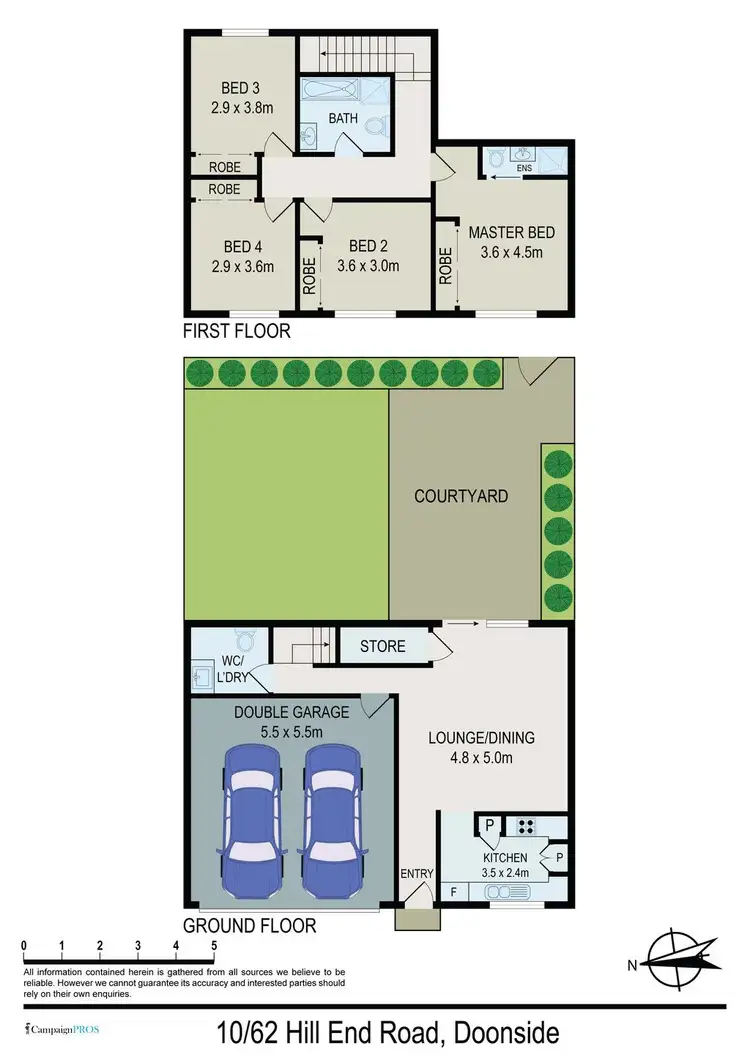 Floorplan of Homely townhouse listing, 10/62 Hill End Road, Doonside NSW 2767