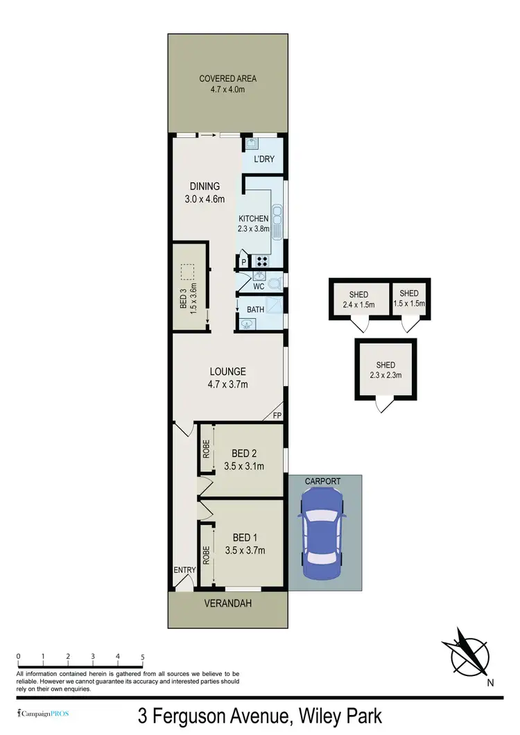 Floorplan of Homely house listing, 2 Ferguson Avenue, Wiley Park NSW 2195