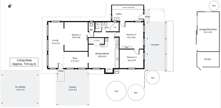 Floorplan of Homely house listing, 698 Kingston Road, Moorook SA 5332