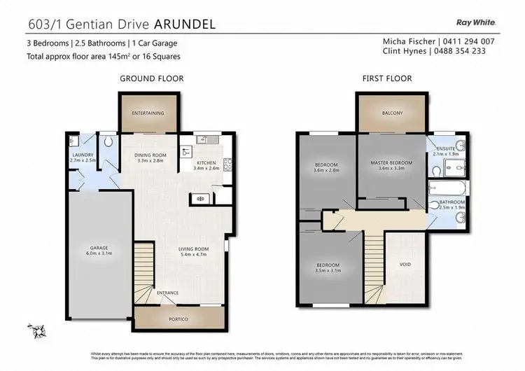 Floorplan of Homely townhouse listing, 603/1-15 Gentian Drive, Arundel QLD 4214