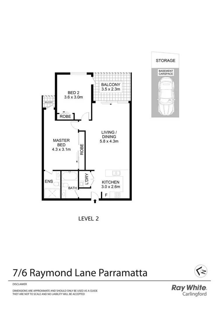 Floorplan of Homely unit listing, 7/6 Raymond Lane, Parramatta NSW 2150