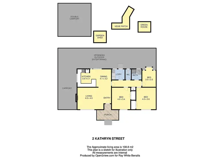 Floorplan of Homely house listing, 2 Kathryn Street, Benalla VIC 3672