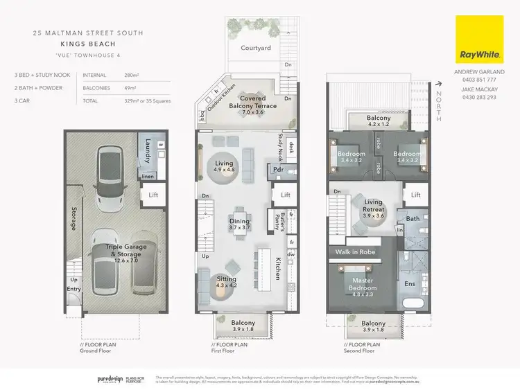 Floorplan of Homely townhouse listing, Residence 4/25 Maltman Street South, Kings Beach QLD 4551