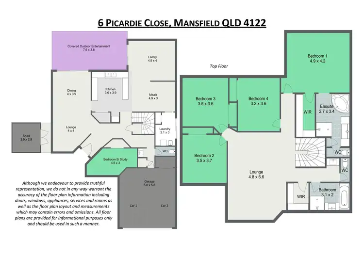 Floorplan of Homely house listing, 6 Picardie Close, Mansfield QLD 4122