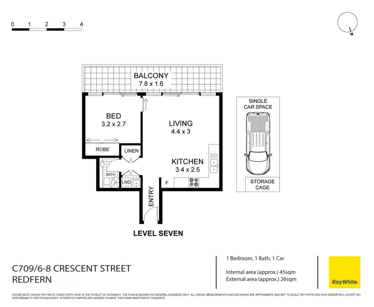 Floorplan of Homely apartment listing, 709C/780 Bourke Street, Redfern NSW 2016