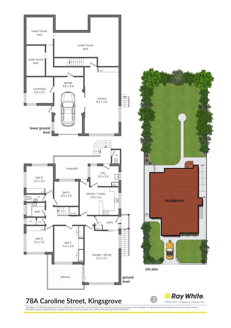 Floorplan of Homely house listing, 78A Caroline Street, Kingsgrove NSW 2208