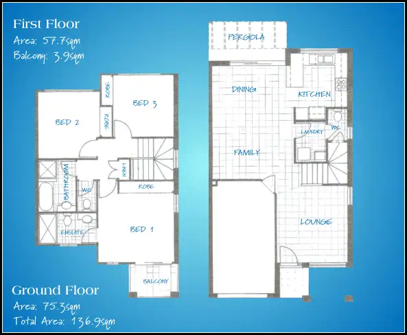 Floorplan of Homely townhouse listing, 19/1 Hervey Street, Pacific Pines QLD 4211