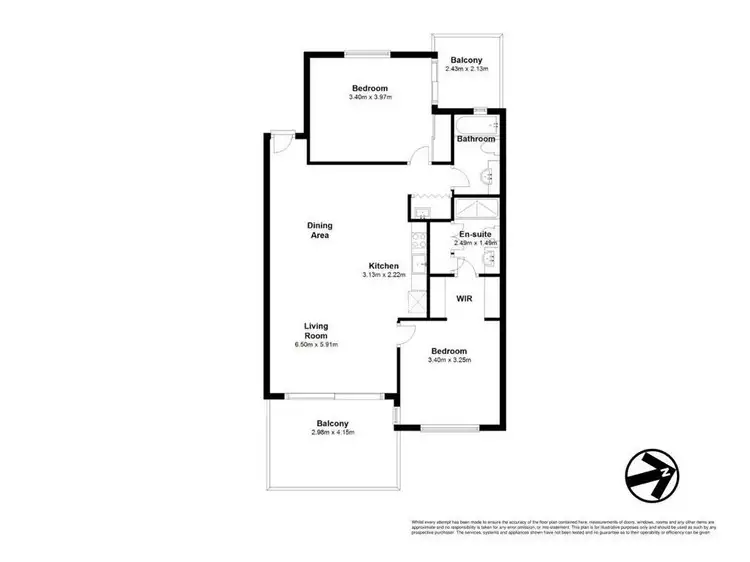 Floorplan of Homely apartment listing, 203/28 Masters Street, Newstead QLD 4006