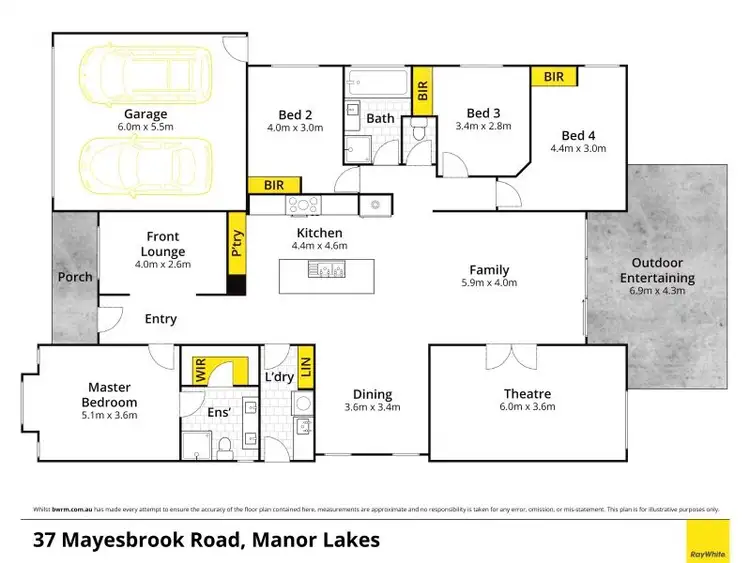 Floorplan of Homely house listing, 37 Mayesbrook Road, Manor Lakes VIC 3024
