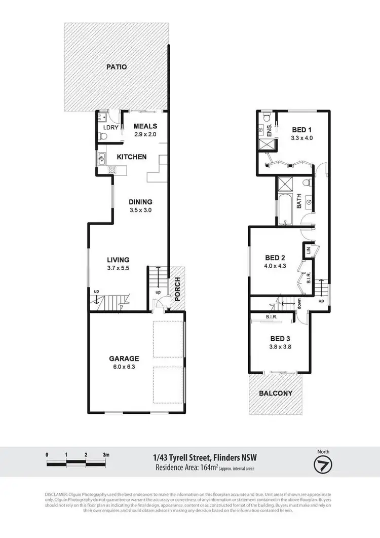 Floorplan of Homely townhouse listing, 1/43 Tyrrel Street, Flinders NSW 2529