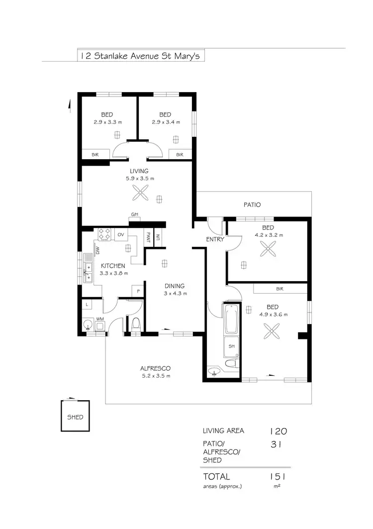 Floorplan of Homely house listing, 12 Stanlake Avenue, St Marys SA 5042