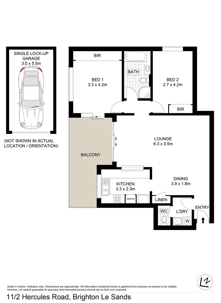 Floorplan of Homely unit listing, 11/2-4 Hercules Road, Brighton-le-sands NSW 2216