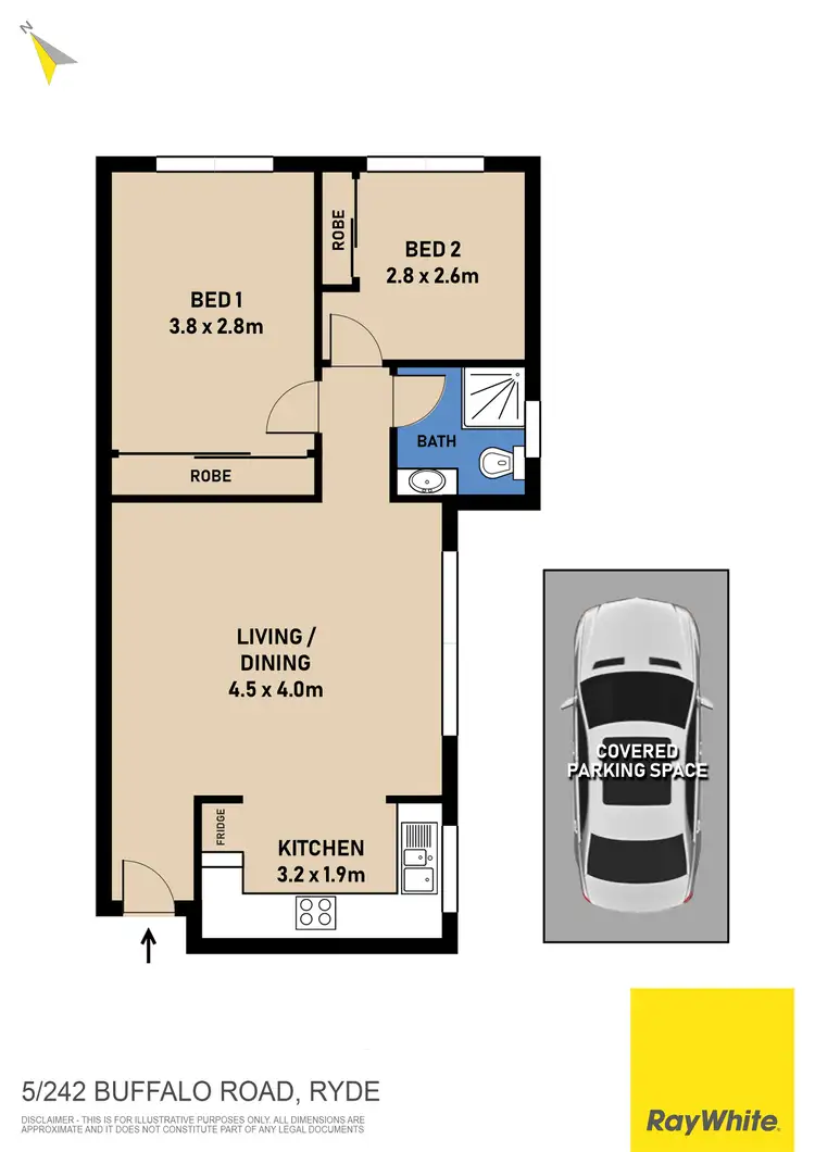 Floorplan of Homely unit listing, 5/242 Buffalo Road, Ryde NSW 2112