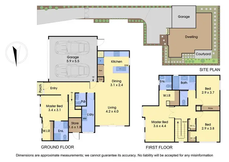 Floorplan of Homely townhouse listing, 55 Parer Street, Burwood VIC 3125