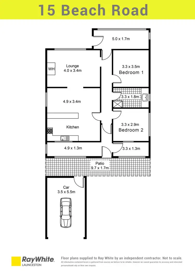 Floorplan of Homely house listing, 15 Beach Road, Gravelly Beach TAS 7276