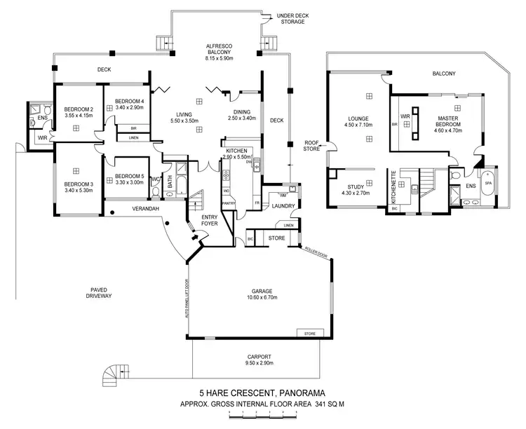 Floorplan of Homely house listing, 5 Hare Crescent, Panorama SA 5041