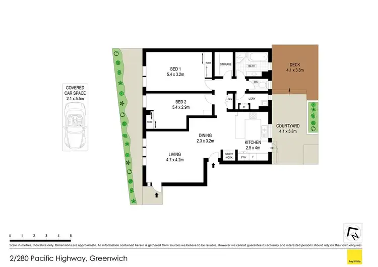 Floorplan of Homely apartment listing, 2/280 Pacific Highway, Greenwich NSW 2065
